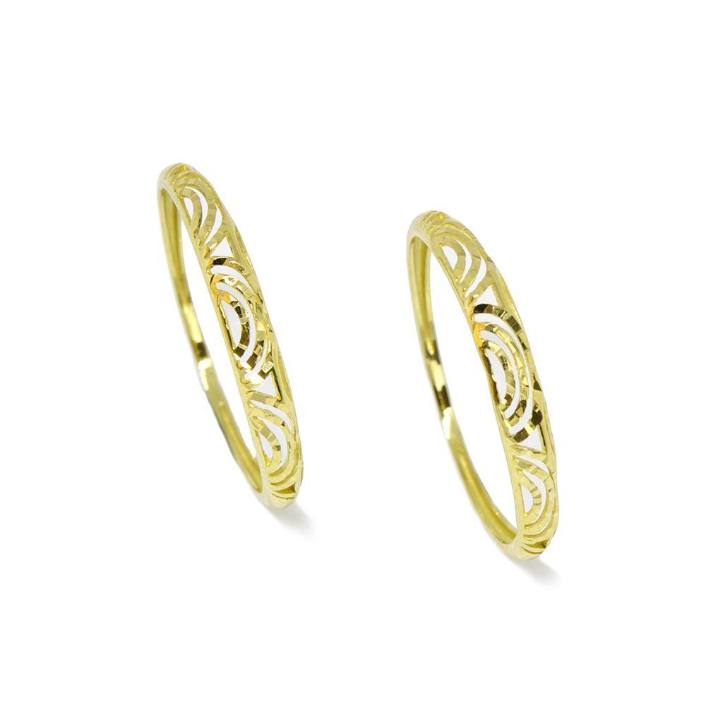 Aparador Ondas Vazadas em Ouro Amarelo 18 Kilates - 25099
